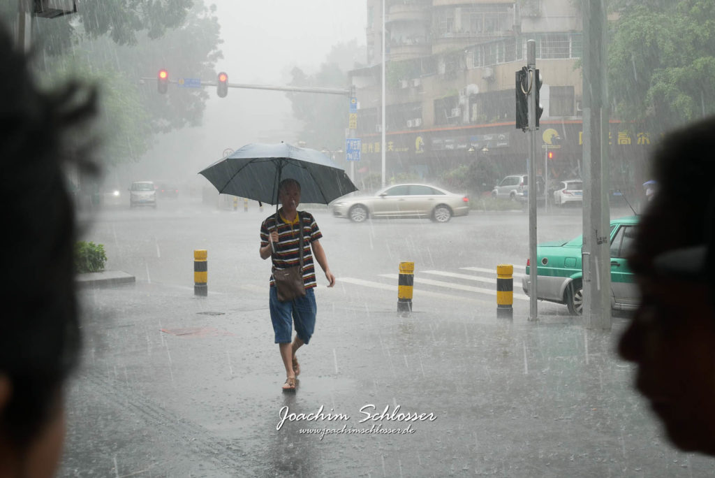 Guangzhou im Regen